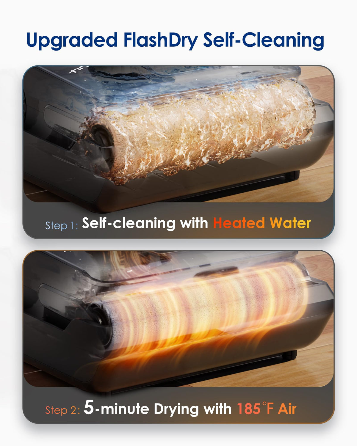 Tineco Floor ONE i6 Stretch anti-tangle design handles pet fur smoothly.