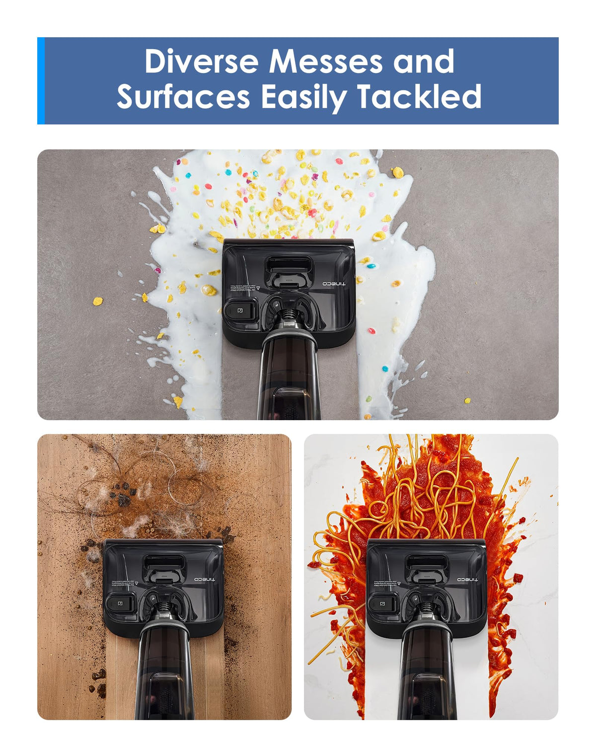 Tineco Floor ONE i6 Stretch full-path self-cleaning cleans the roller and inlet.