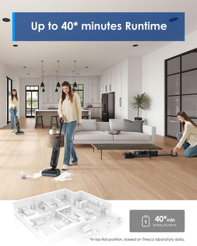 Tineco Floor ONE i6 Stretch slim profile cleans under low furniture and cabinets.