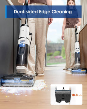 Tineco FLOOR ONE S6 Stretch 326-inch reach covers large areas without unplugging