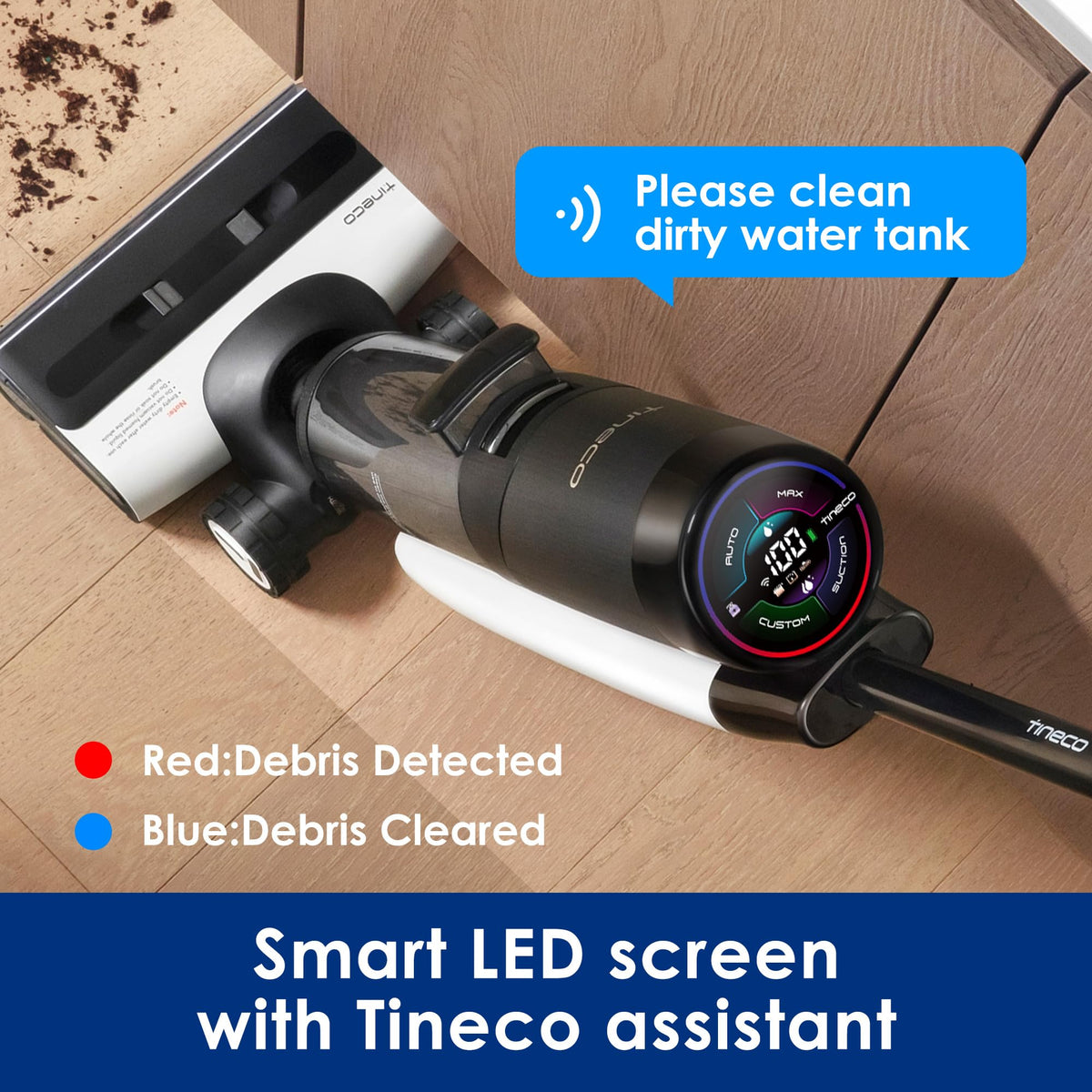 Tineco Floor ONE S7 PRO centrifugal drying leaves the roller dry and ready.