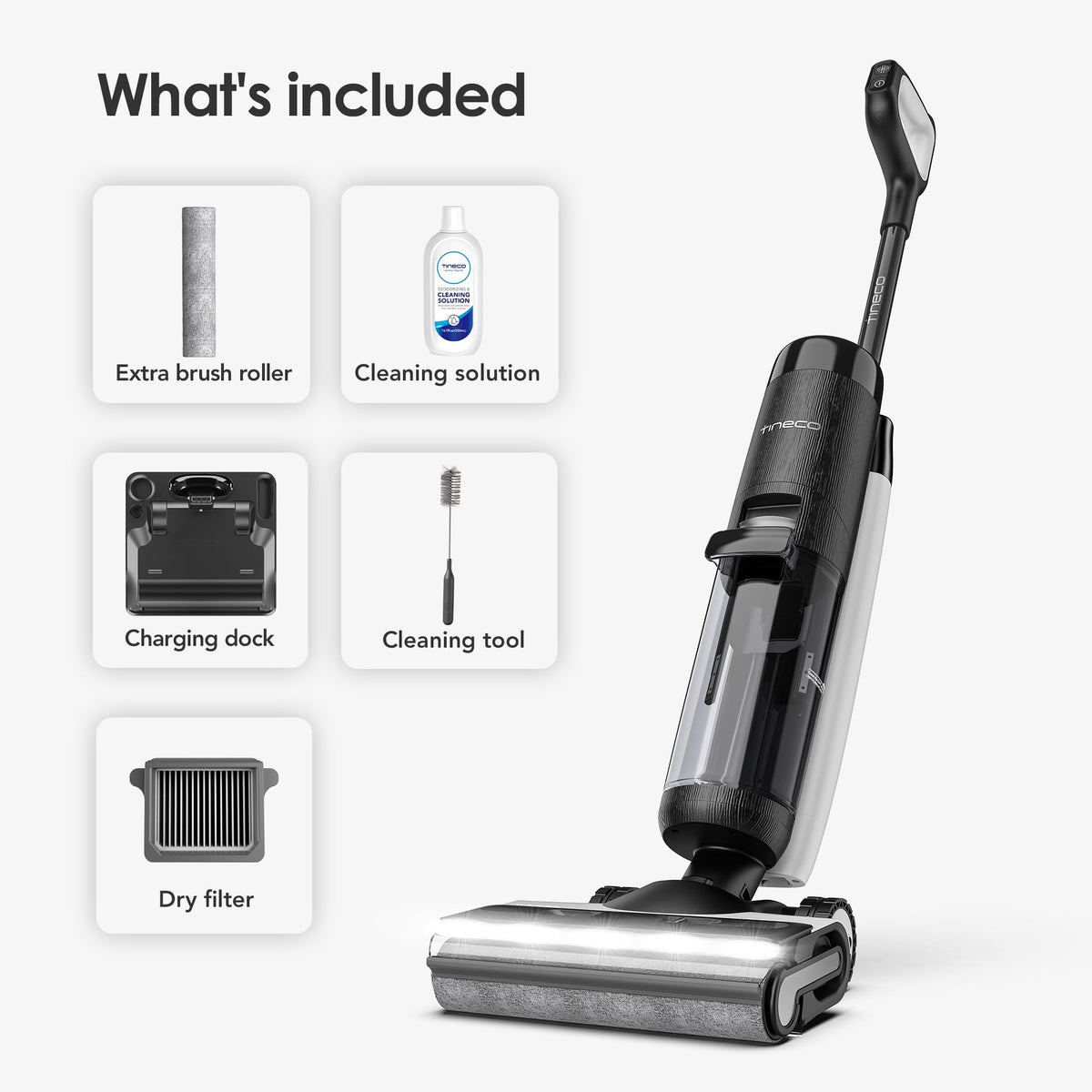 Tineco Floor ONE S7 PRO first-use charging guidance for uninterrupted cleaning.