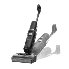 Tineco Floor One S7 Stretch in 180-degree lay-flat mode enabling under-furniture cleaning