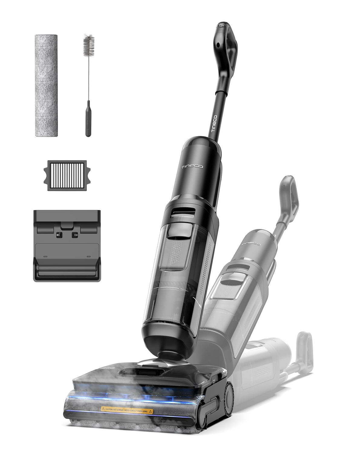 Tineco Floor One S7 Stretch in ready cordless mode for quick spot cleaning.