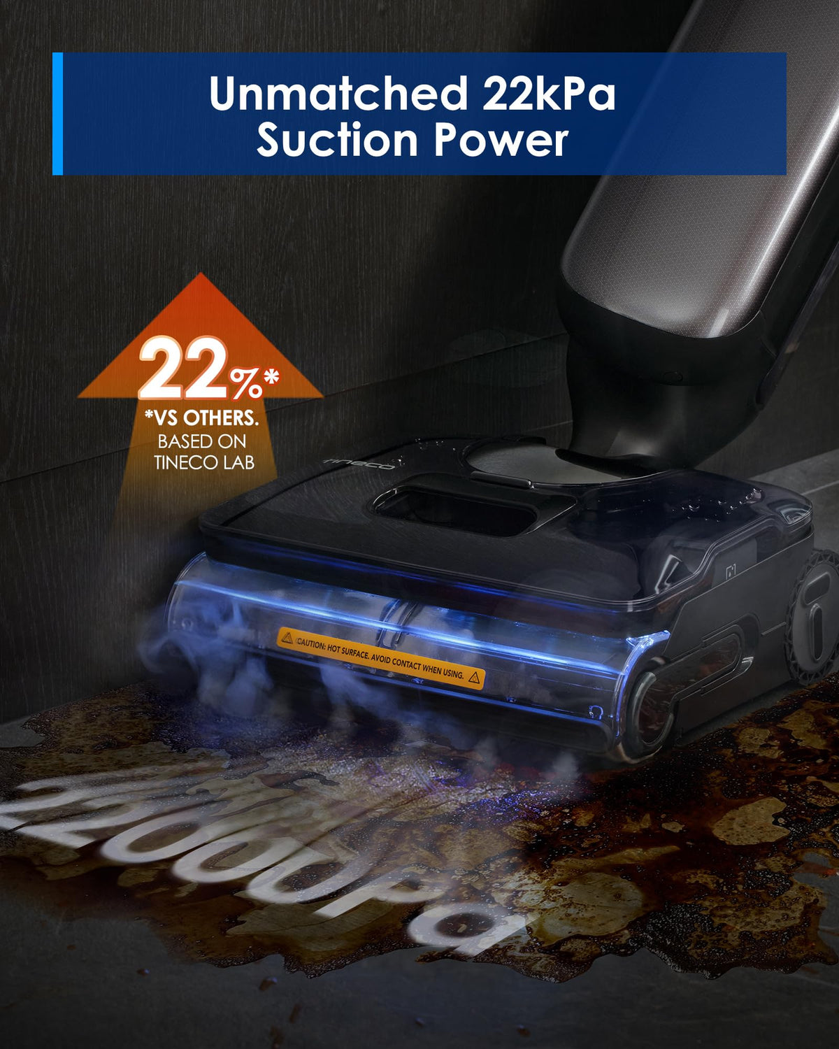 Tineco Floor One S9 Artist excels with 22kPa suction for embedded dirt removal.