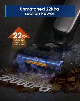 Tineco Floor One S9 Artist excels with 22kPa suction for embedded dirt removal.