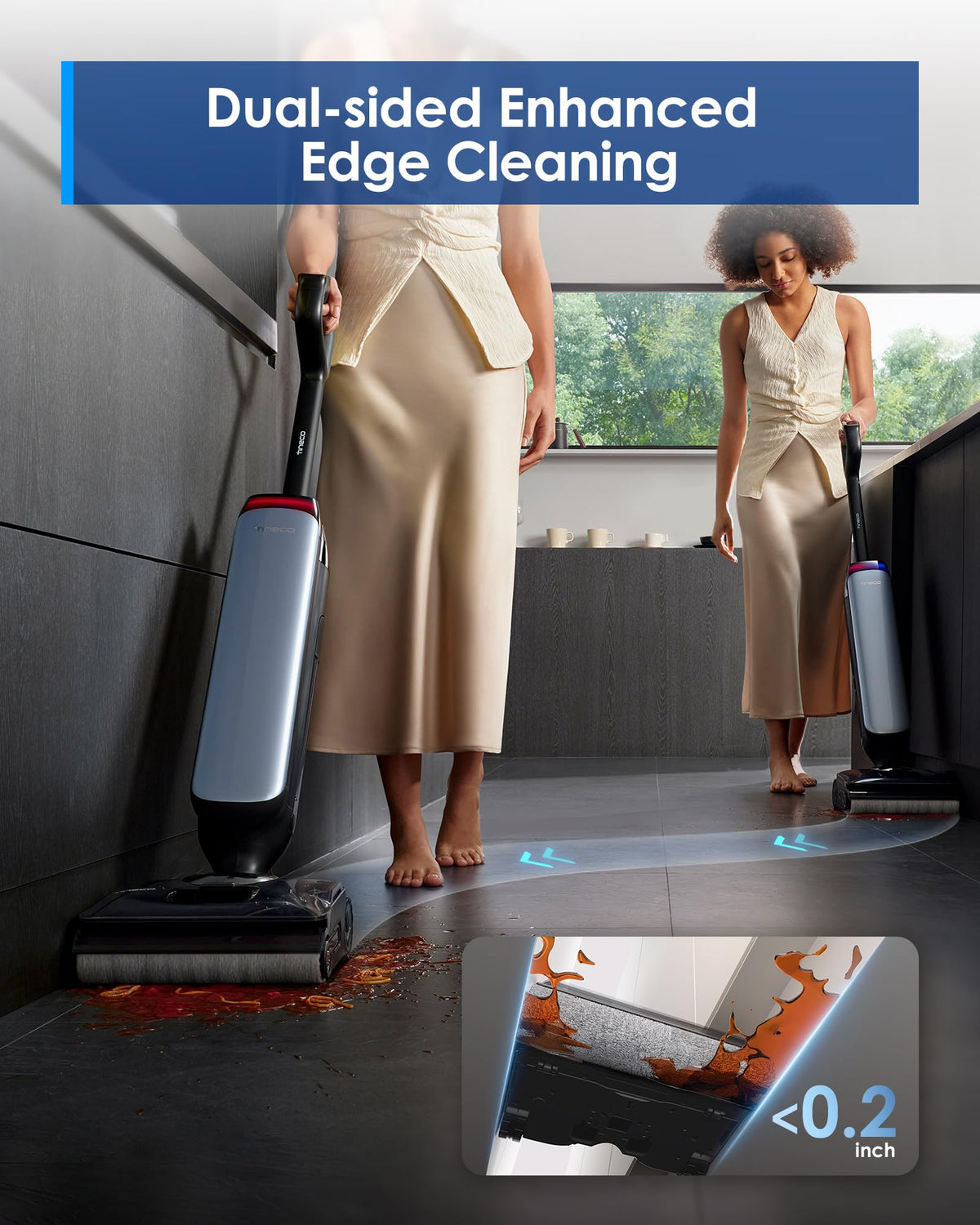 Tineco Floor One S9 Artist Pro anti-tangle design reduces hair snags