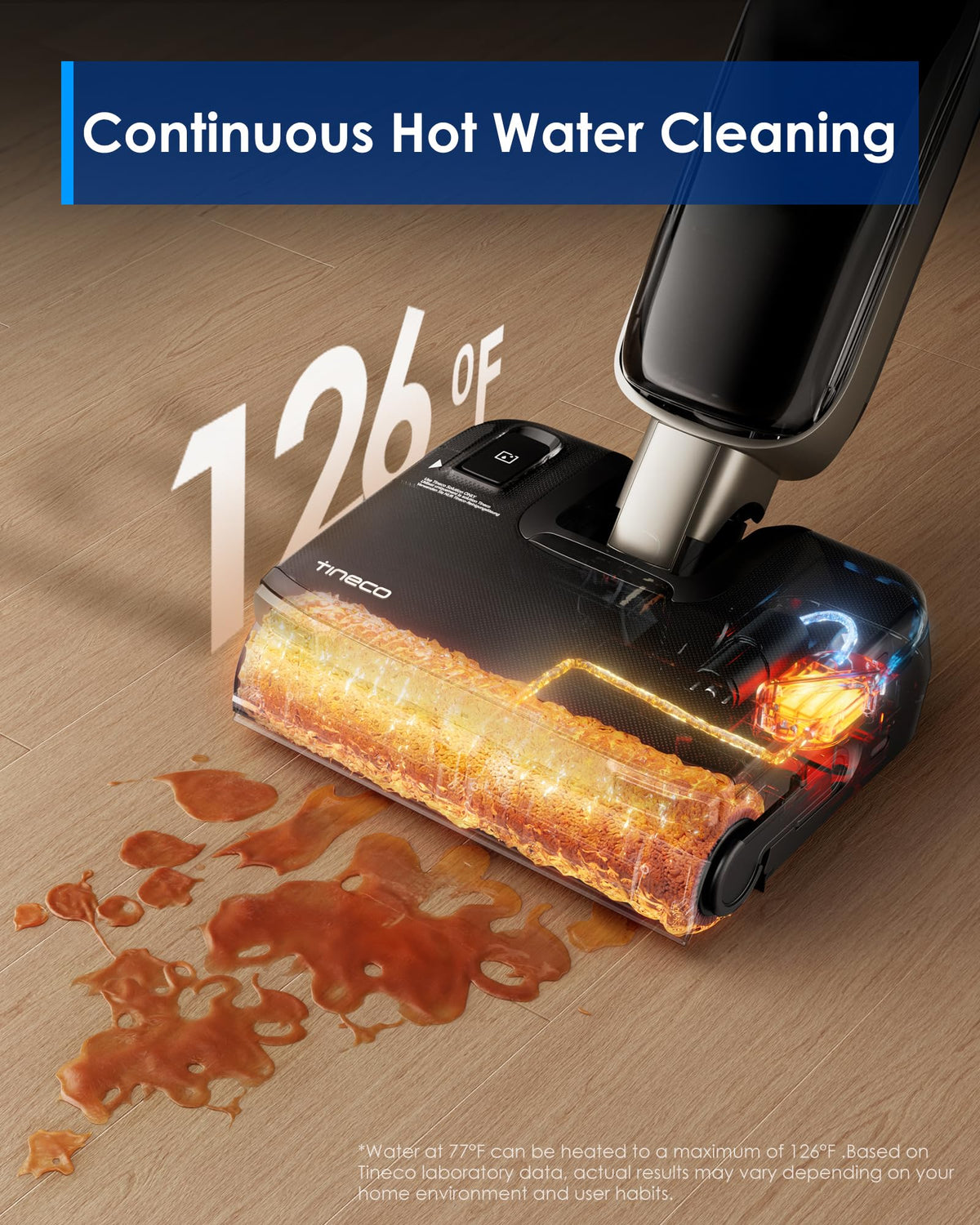 Tineco Floor One S9 Master ThermoBlast cleans stubborn grime with hot water.