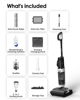Tineco S6 Stretch Breeze in eco mode with long runtime for larger cleans