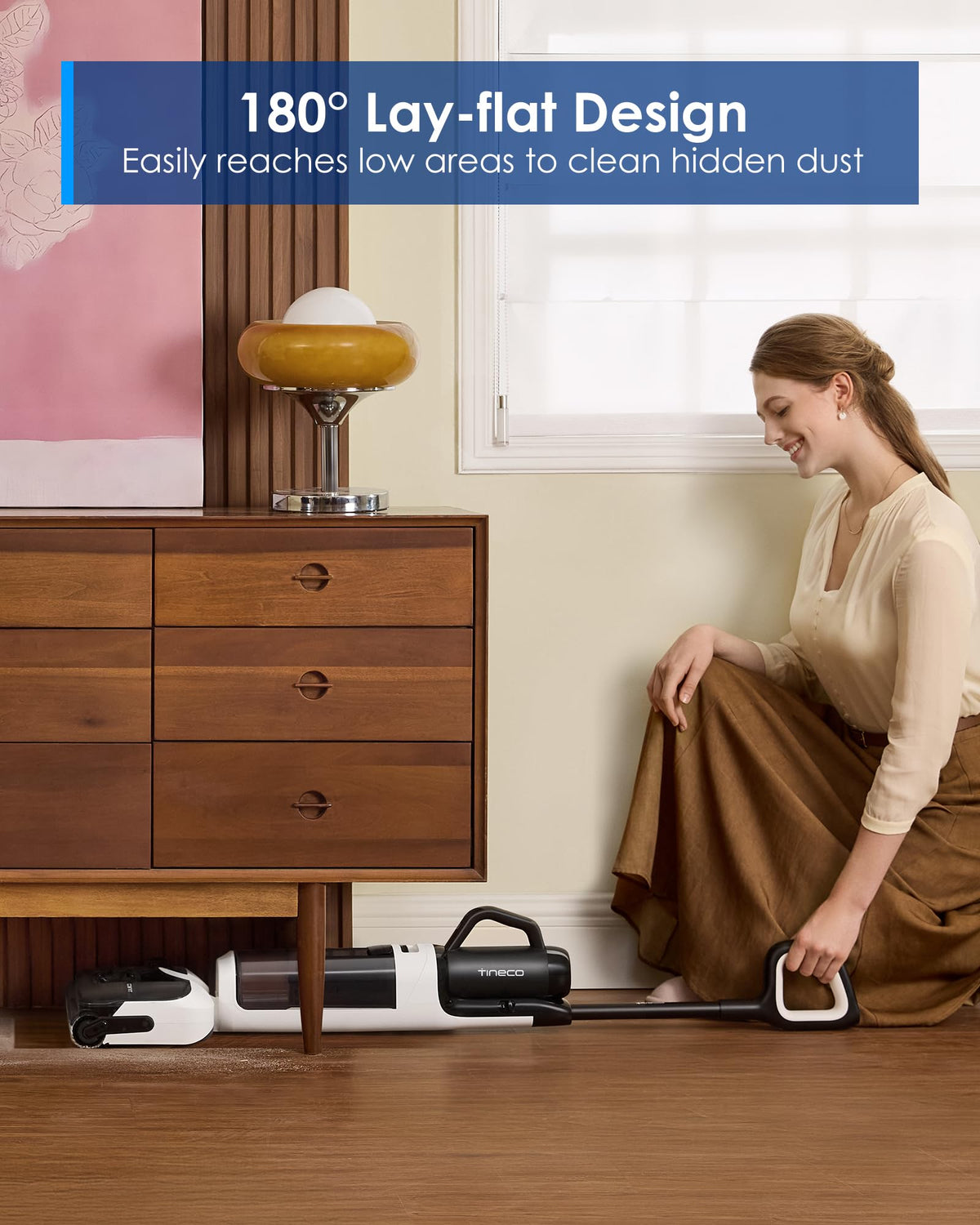 Tineco Flashdry system illustrating self-cleaning and quick drying