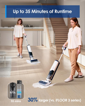 Tineco iFLOOR 5 Breeze Corner Cleaning reaches 0.20 inches.