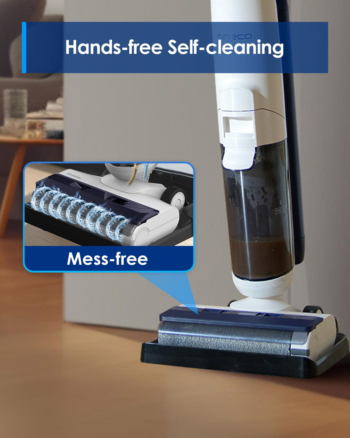 Tineco iFLOOR 5 Breeze Lightweight Cordless design for easy use.