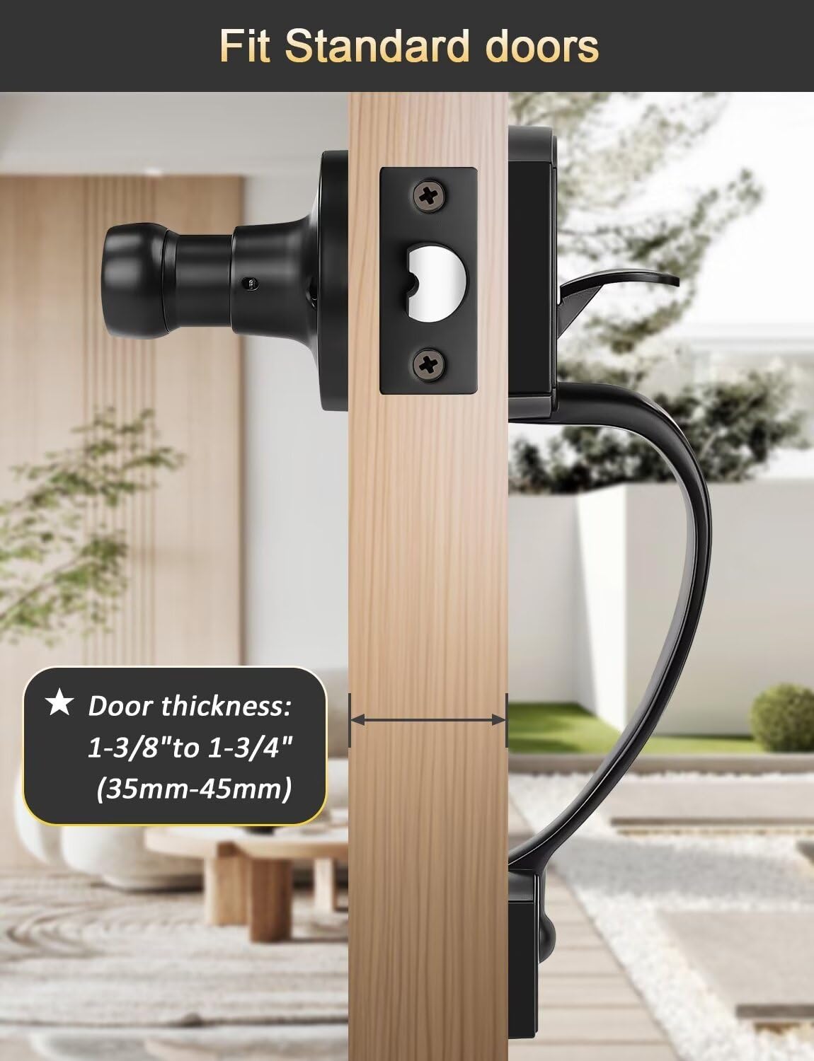 Tinewa Camelot Trim backset options compatible with standard doors