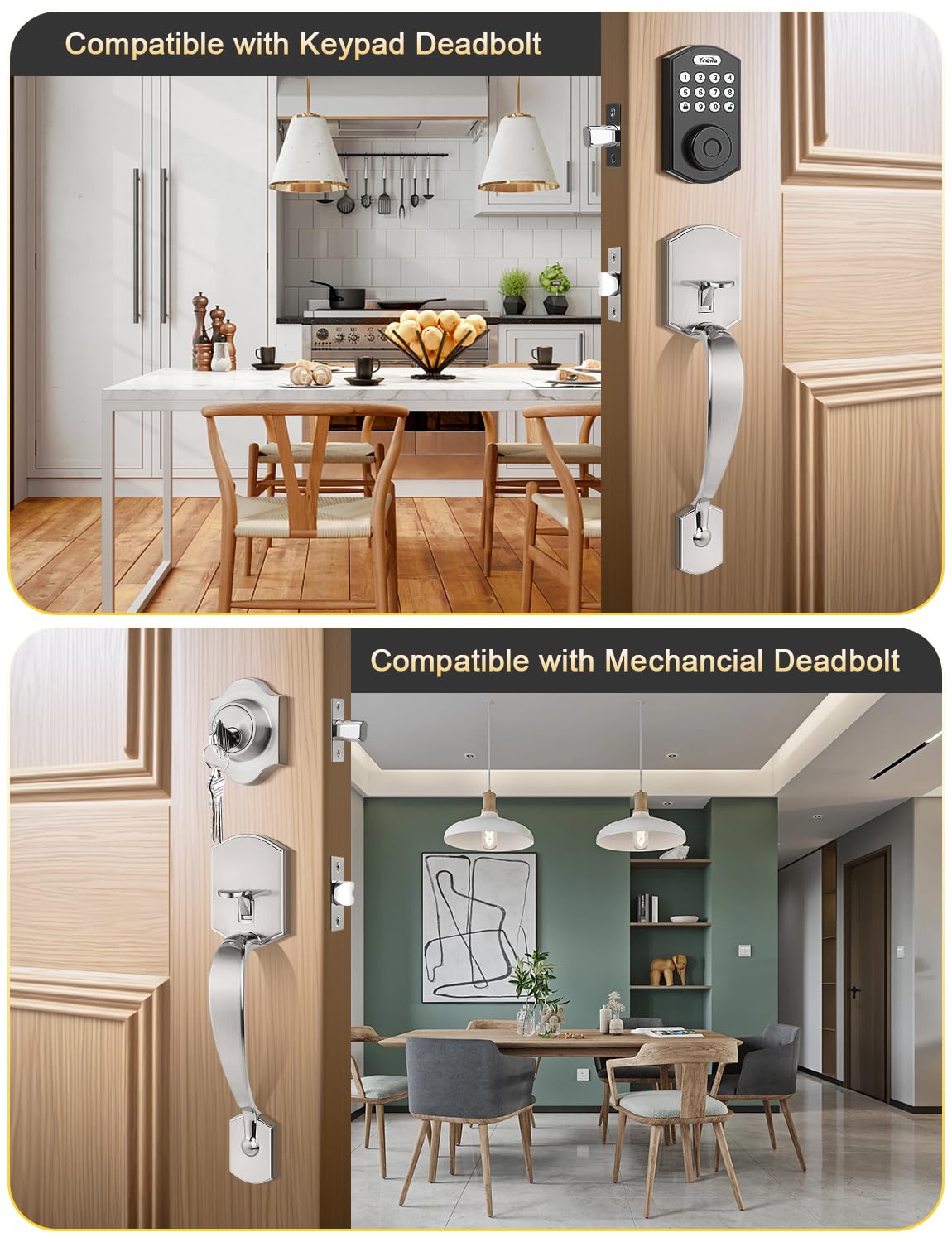 Tinewa Camelot universal backset compatibility shown for easy installation