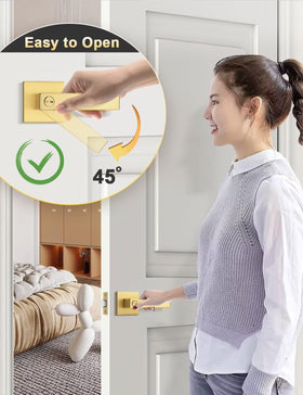 Tinewa privacy lever with inside emergency release feature