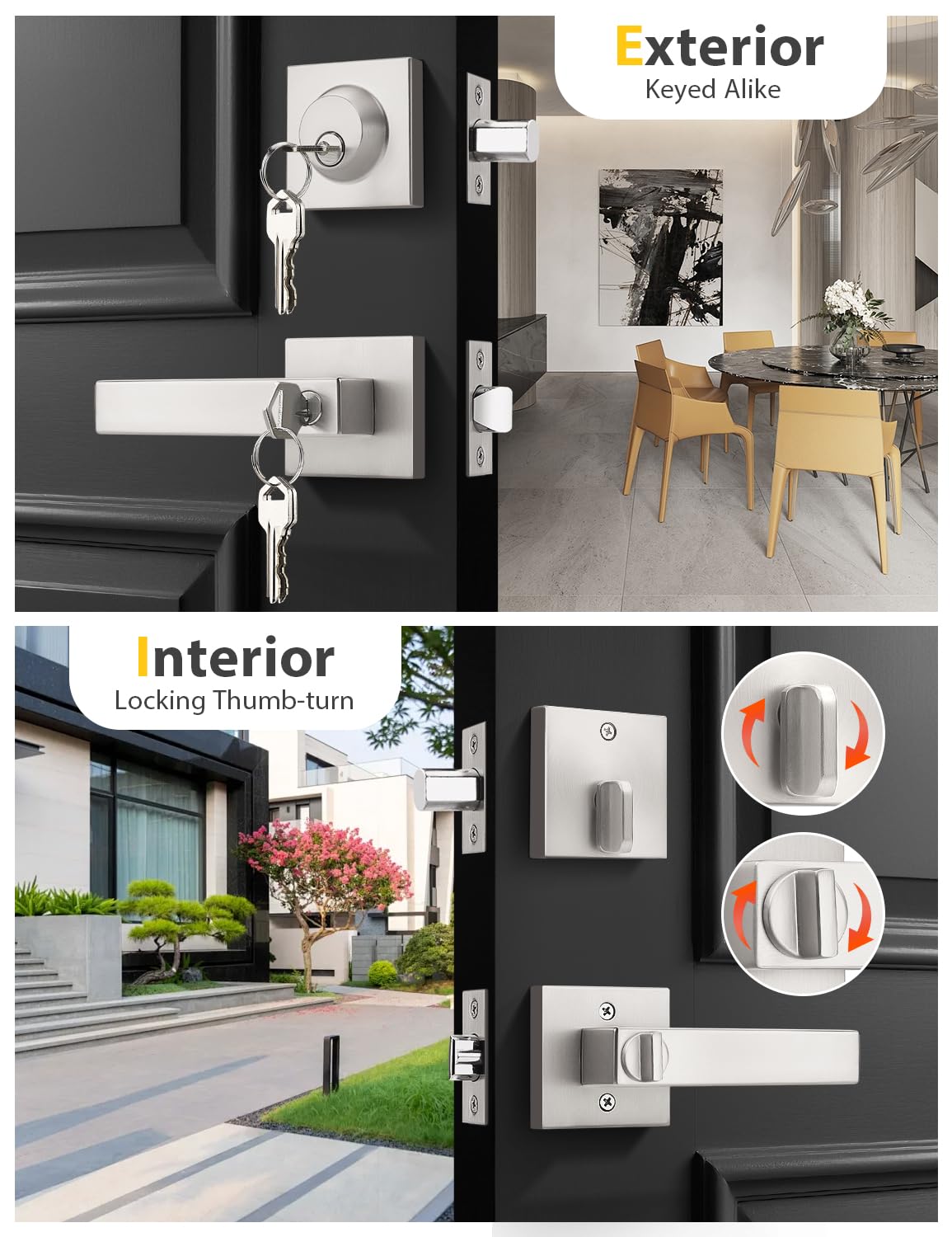 Tinewa keyed-alike deadbolt silhouette showing reliable exterior security.