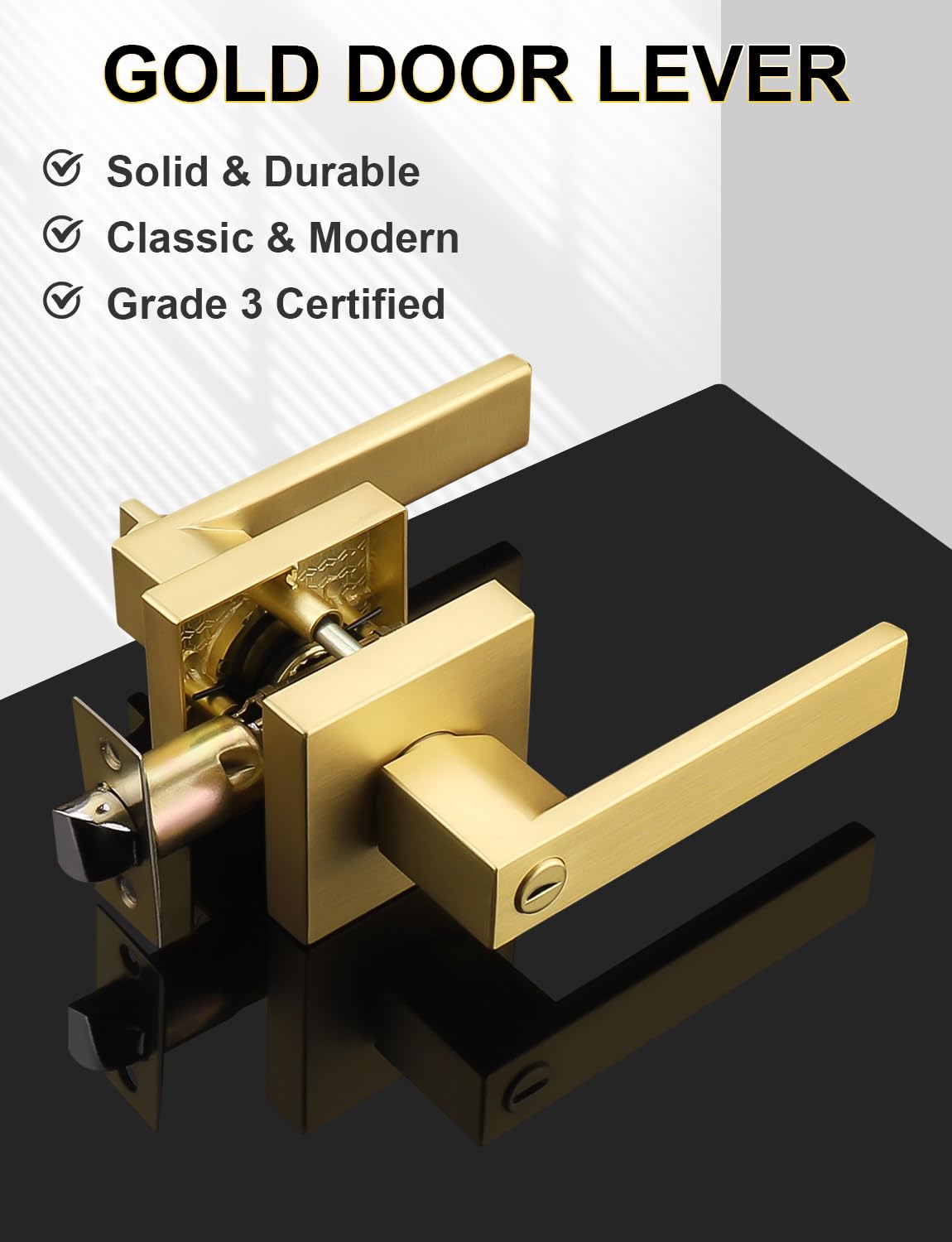 Tinewa satin brass finish closeup showing durable hardware