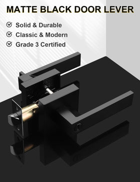 Tinewa matte black lever with exterior emergency release for quick access.