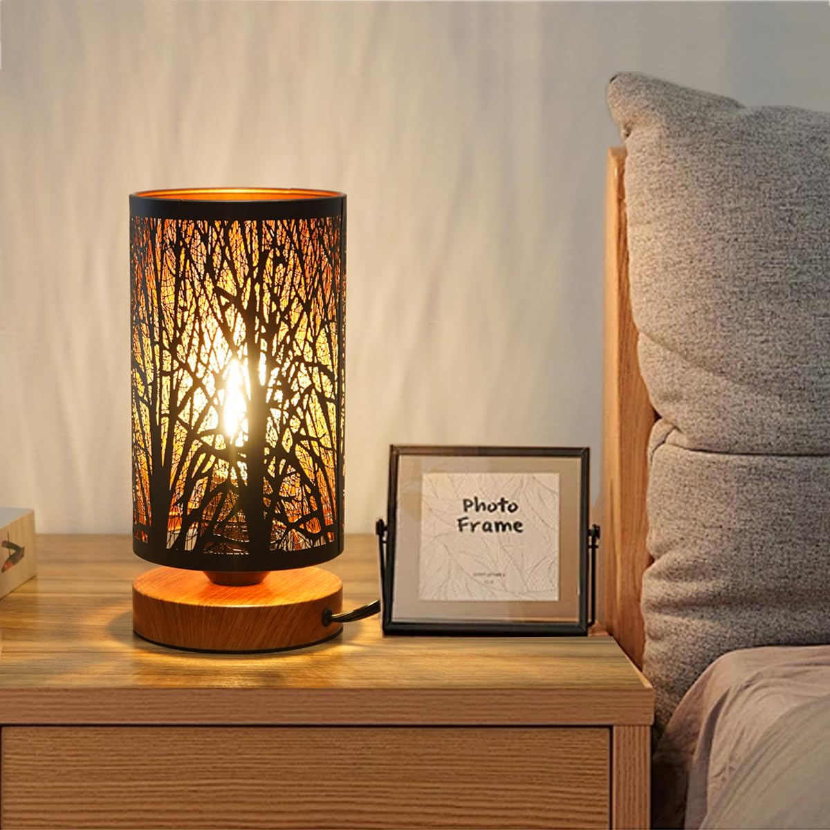 Tingsize small industrial table lamp with dimmable feature for bedside lighting