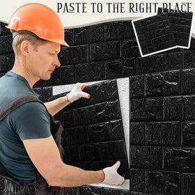 Tinlade repaintable 3D brick panel in black for color refresh