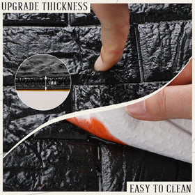 Tinlade self-adhesive black brick panel for quick DIY upgrades