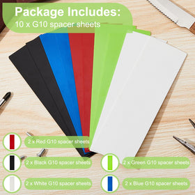 Tinlade G10 spacer sheets in green for versatile grip options