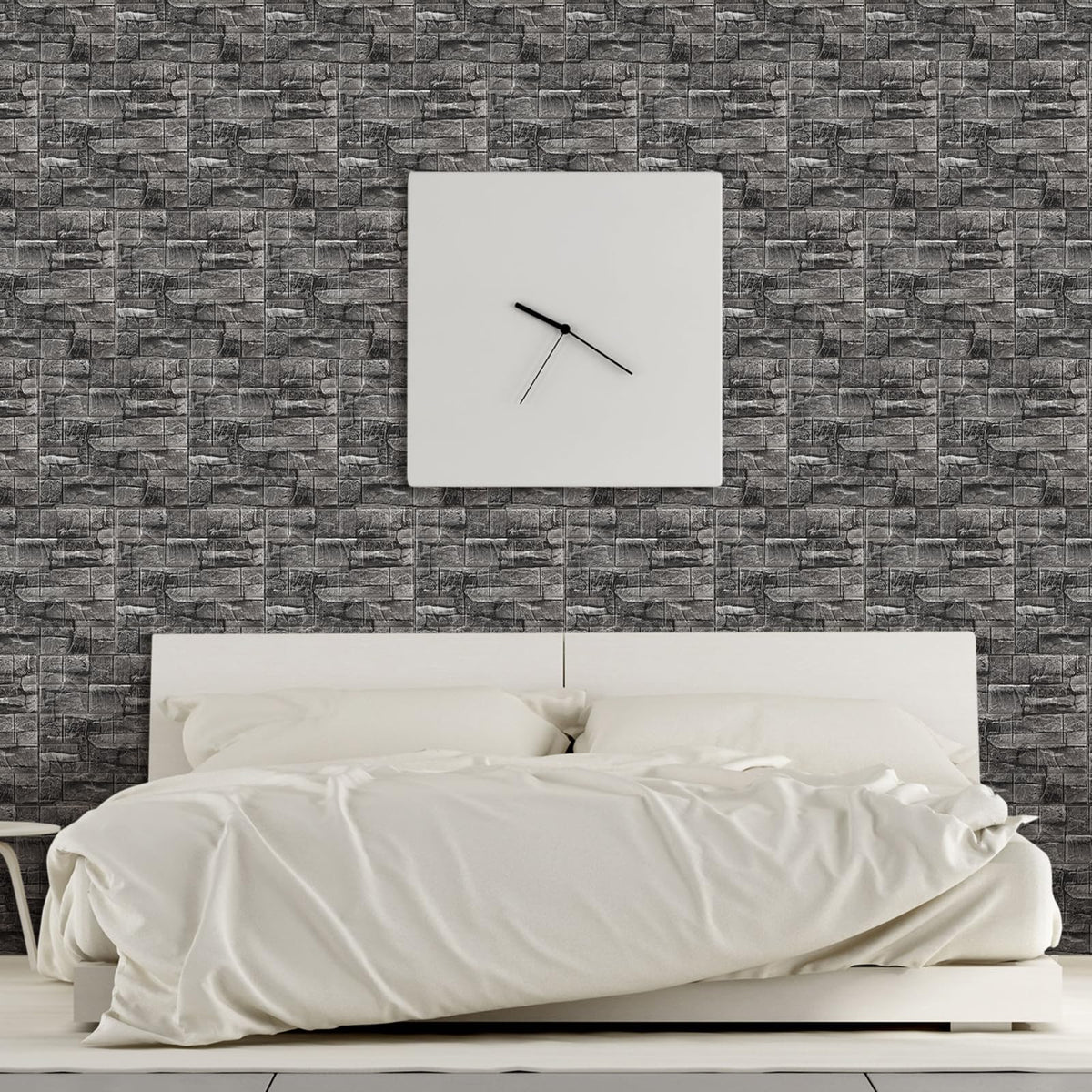 Tinlade Rock Black self-adhesive panel pack enabling quick DIY install