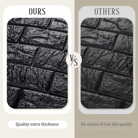 Tinlade foam brick tiles in black ideal for fast room refresh
