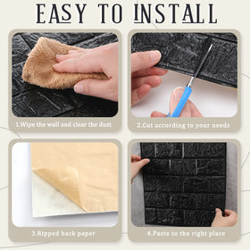 Tinlade wall panel kit with utility knife for trimming in black