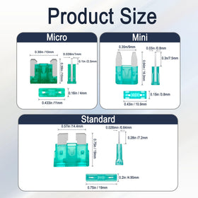 Tinrbip 1332pcs fuse kit micro fuses supports compact electrical systems