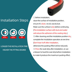 Automotive window edge with Tintvent EPDM seal offers flexible weather resistance.
