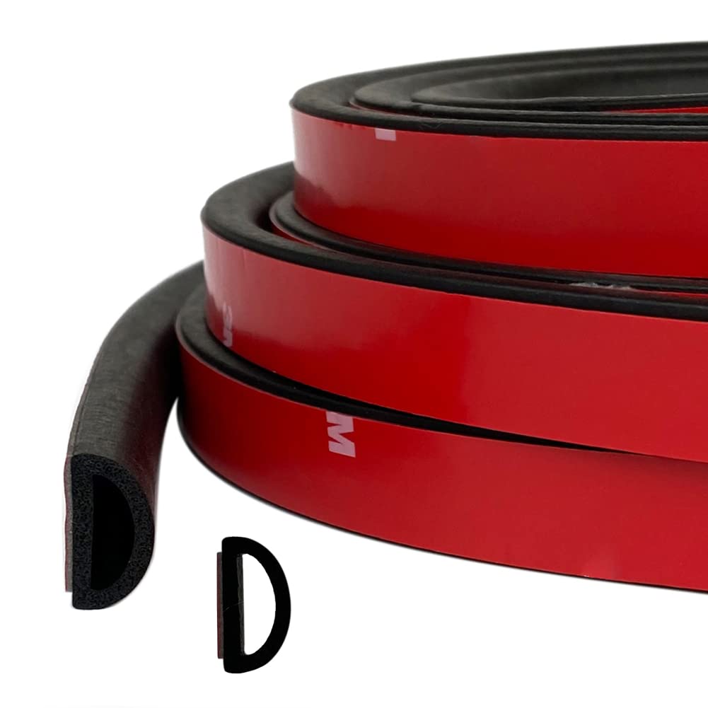 Tintvent D Shape EPDM foam seal on a 26ft roll showing durable weather protection.