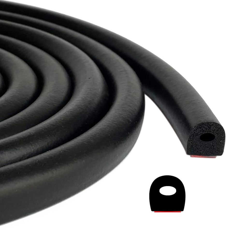 Tintvent D shape EPDM seal for 26 ft demonstrates durable weather protection on doors and hatches.