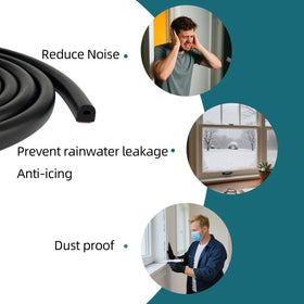 Garage door seal strip by Tintvent improves insulation and dust blocking at the edge.