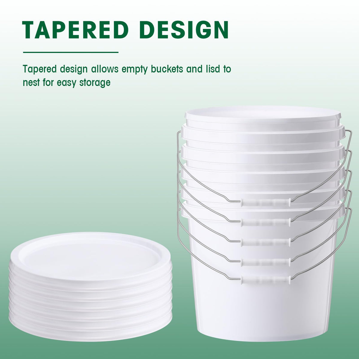 Tioncy 2gal bucket with opening diameter nine inches for easy filling