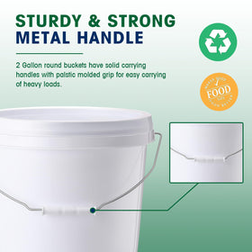 Tioncy stackable 2-gallon buckets save space in cabinets and garages