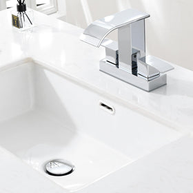 TIORIY push-to-close stopper in action for easy drainage.