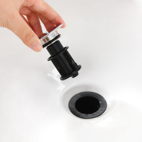 TIORIY vessel sink compatibility with standard 1-3/4 inch drains.