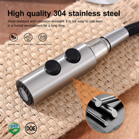 TIORIY pull-down spray head with 15 adapters enables versatile faucet compatibility