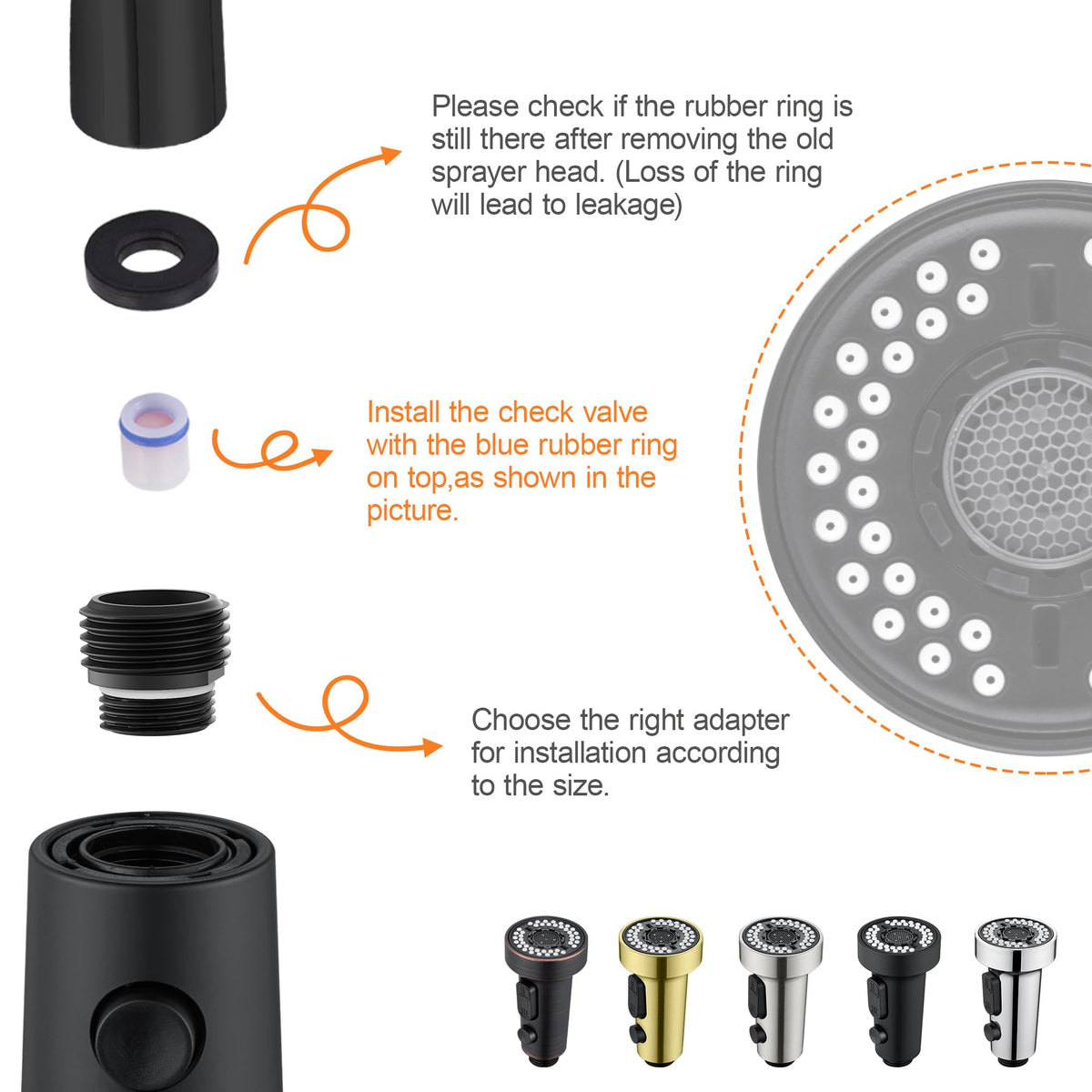 Removable aerator kit makes maintenance quick and simple.