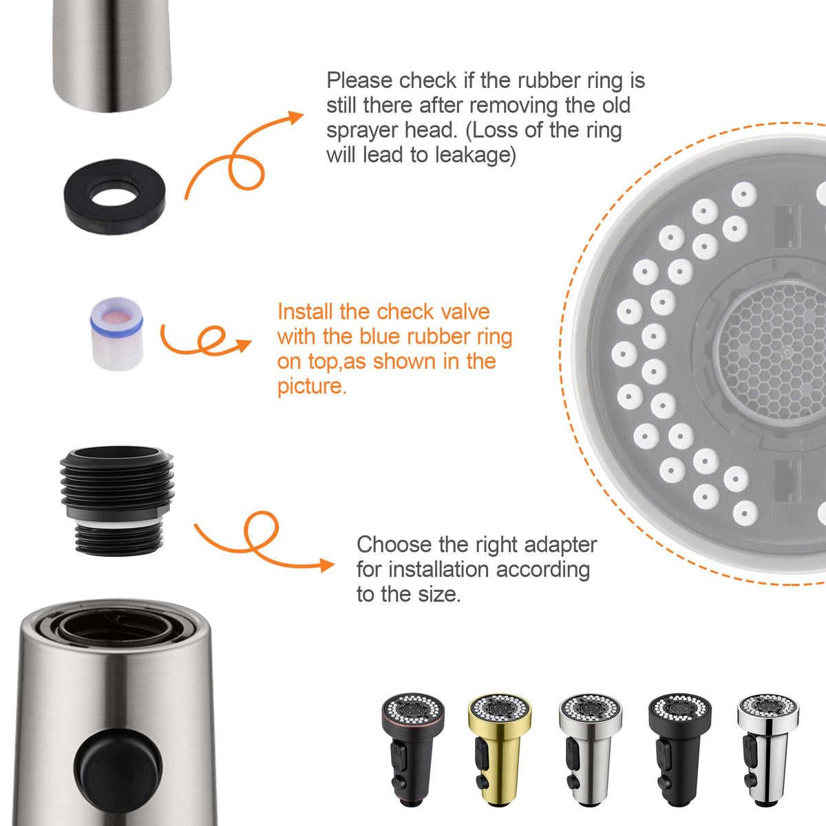 TIORIY removable aerator allows quick cleaning to maintain flow.