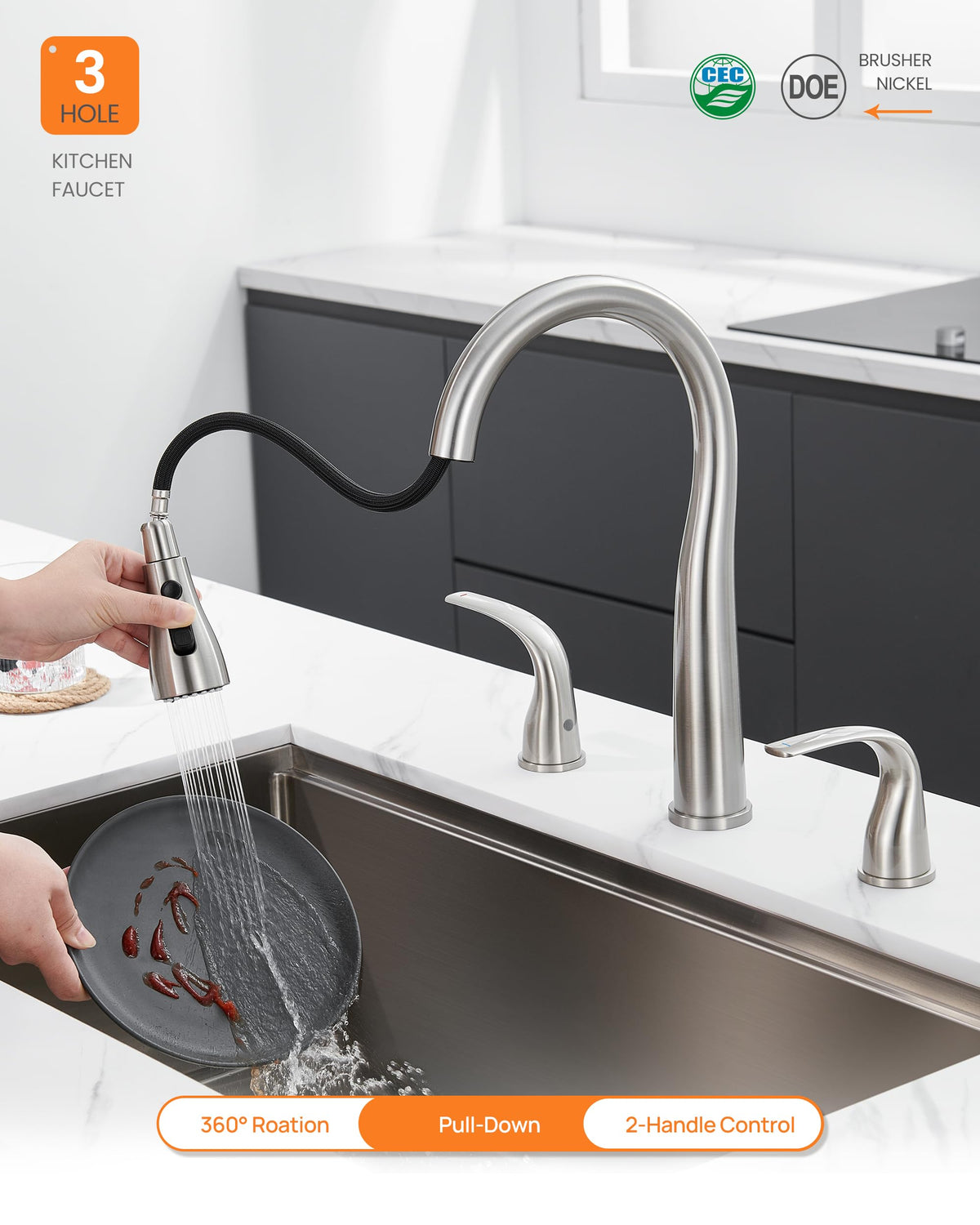 TIORIY stainless-steel construction indicates durable build.