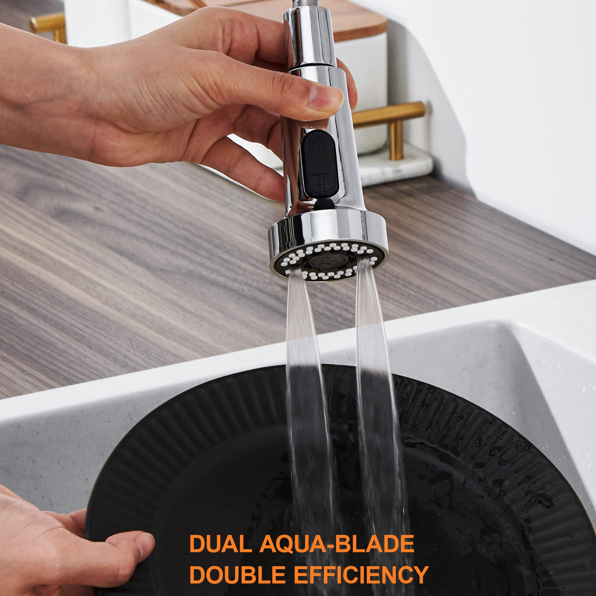 TIORIY chrome-like finish adds a sleek look and flexible use