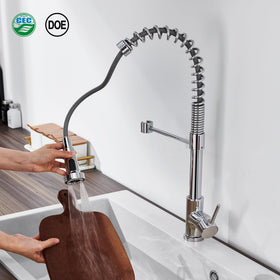 TIORIY pull-down spray head with three modes for versatile cleaning