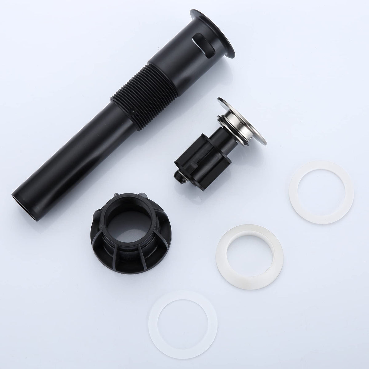 TIORIY push-type stopper, quick water release for convenient bathroom use.