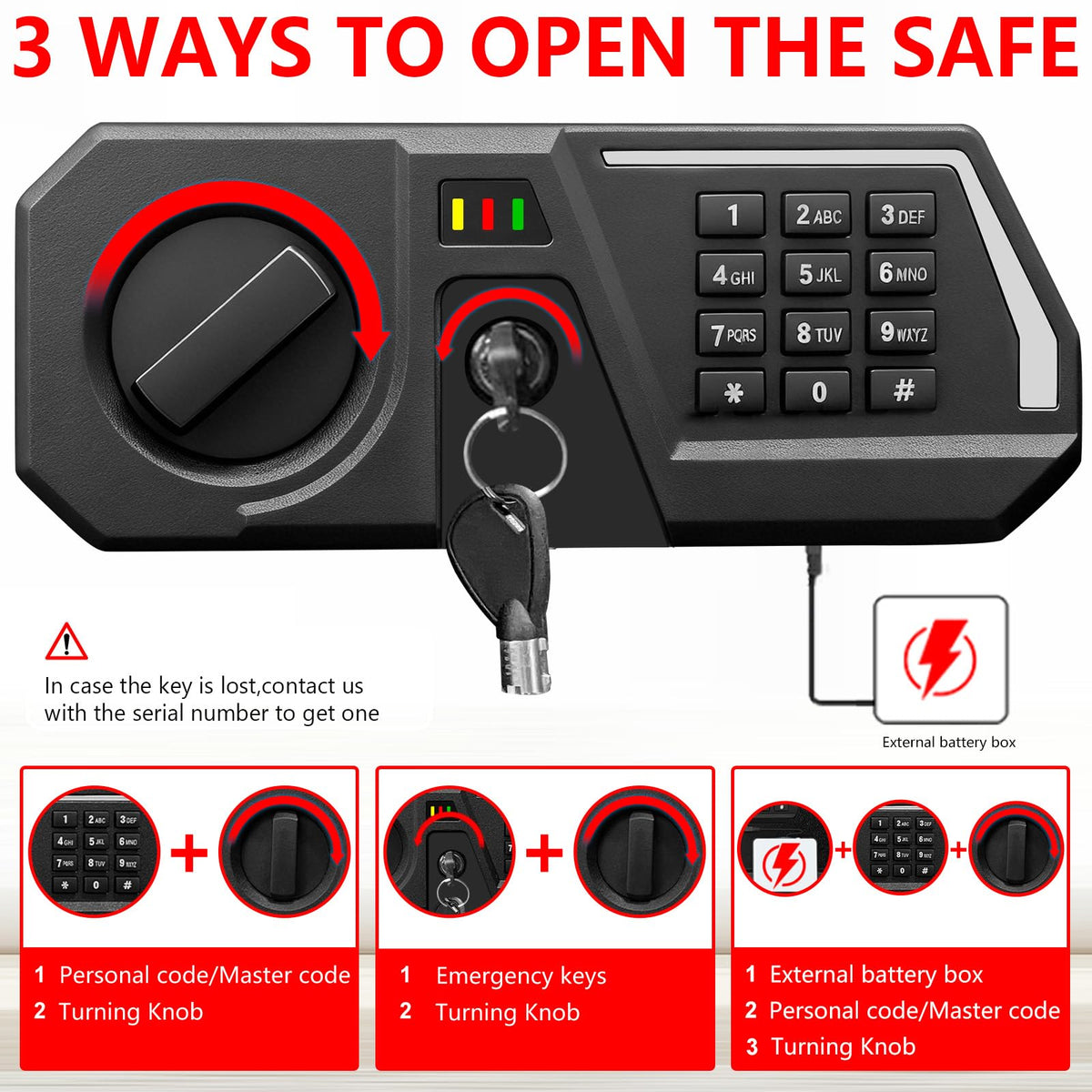 Tipiyajo safe 20mm locking bolts reinforce protection