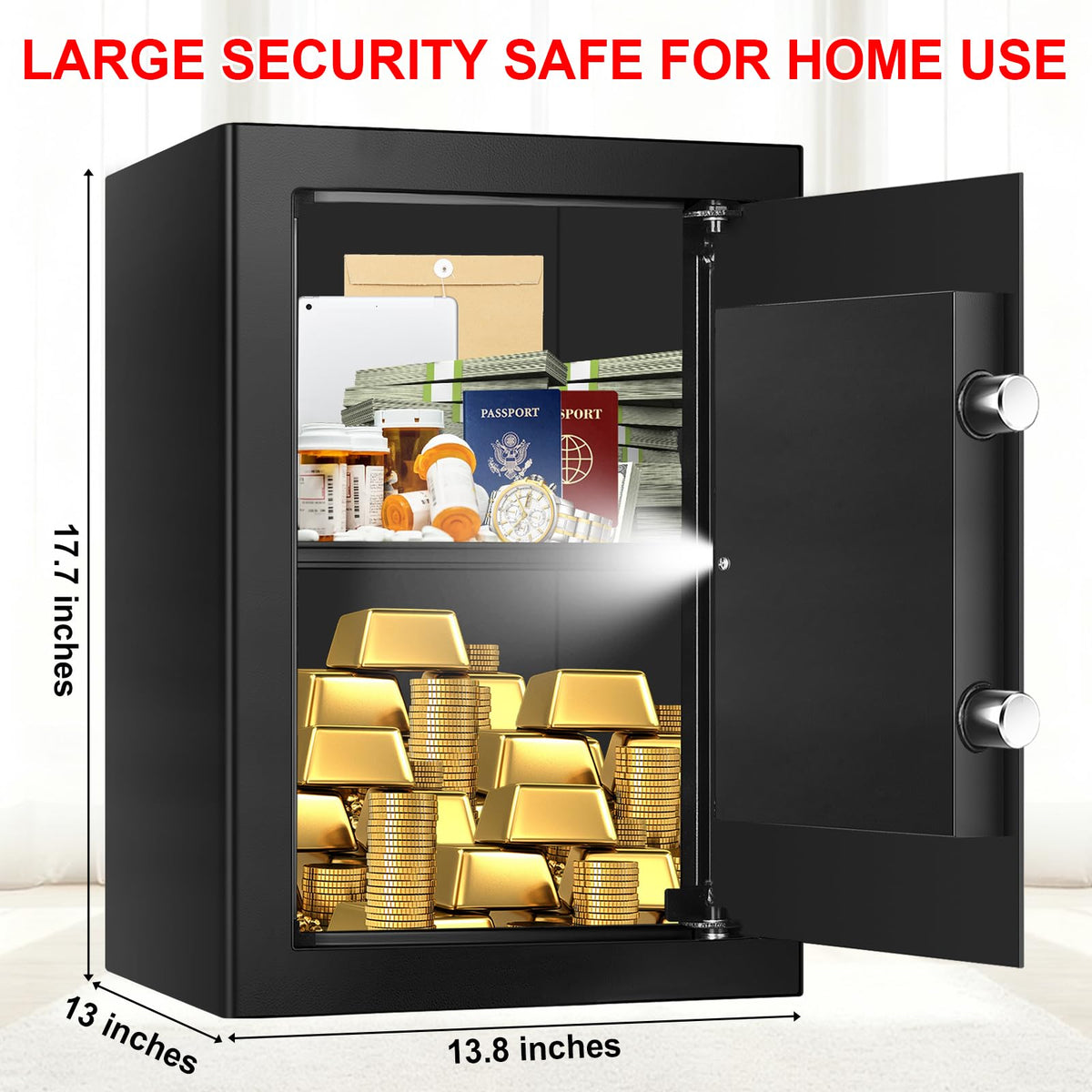 Tipiyajo safe keypad operation showing programmable access