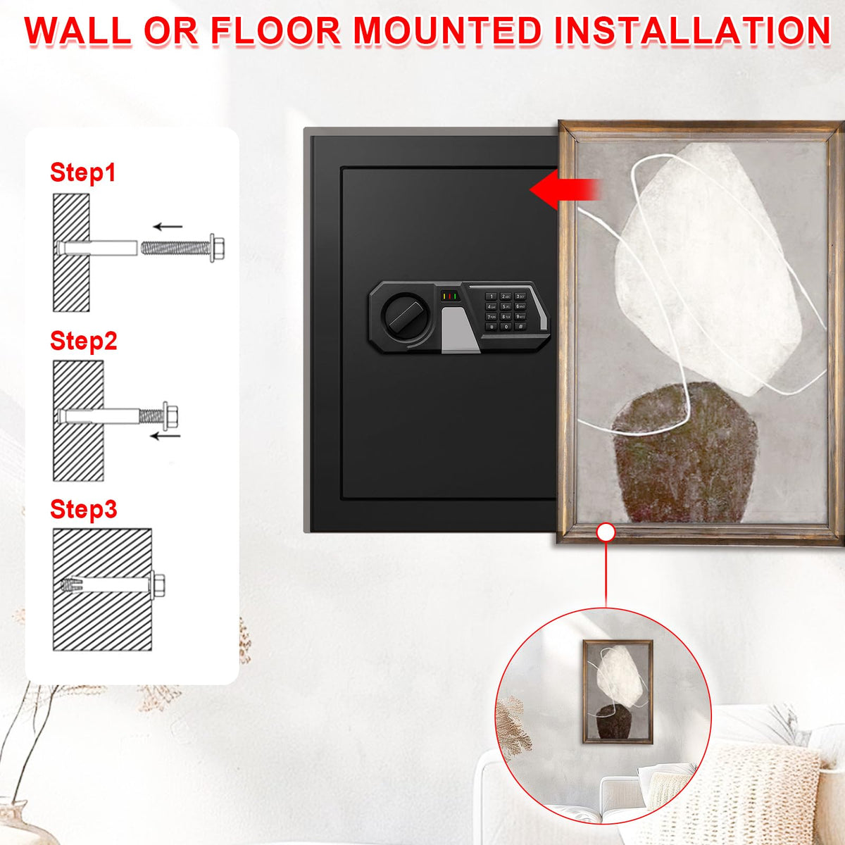 Tipiyajo safe interior LED light for easy finding items
