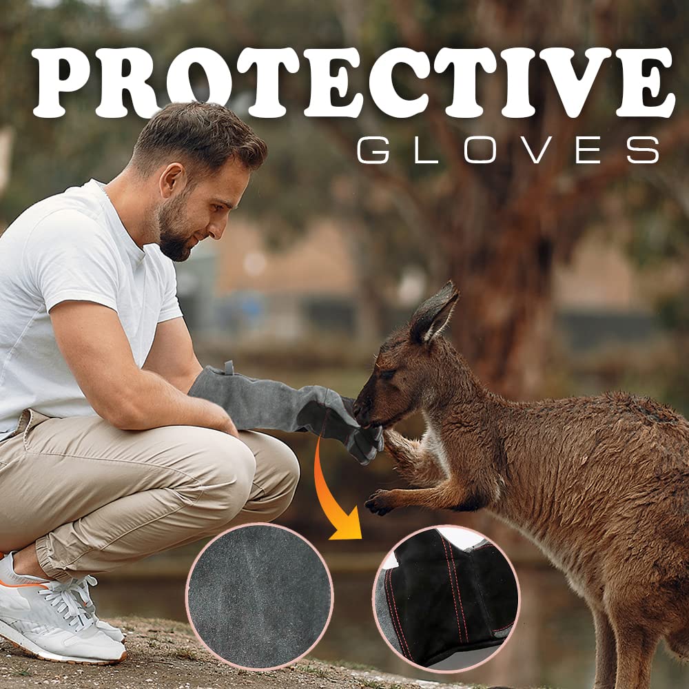TIROTECHS Bite Proof Gloves for fireplace use with durable design