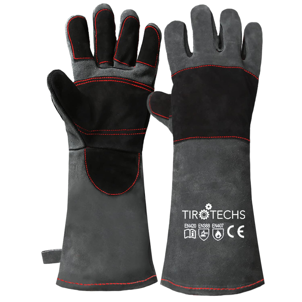 TIROTECHS Bite Proof Gloves with padded palms protect hands during animal handling